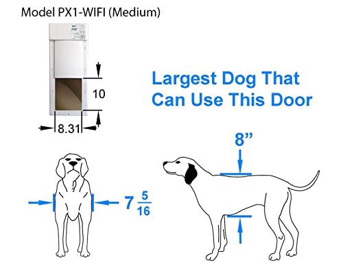 Power Pet Electronic Dog Door - High Tech Pet - WiFi Enabled Electronic Pet Doors - Ultrasonic Collar-Smart Phone App