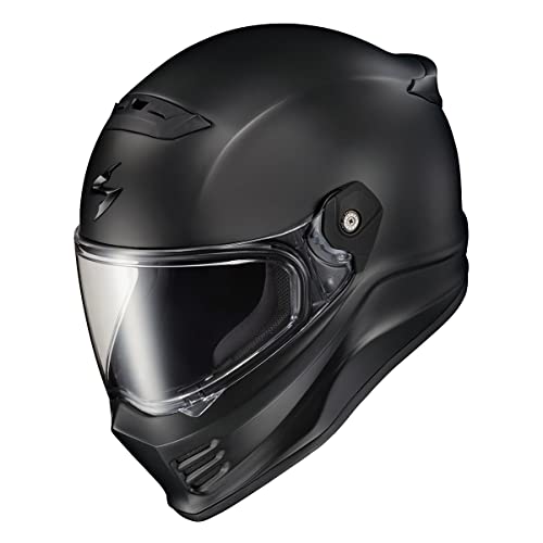 ScorpionEXO Covert FX Full Face Adult Motorcycle Helmet Street Fighter Style with Bluetooth Ready Speaker Pockets DOT ECE 22.06 Approved Unisex