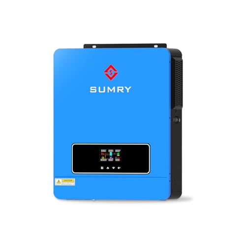 SUMRY 3600W Solar Inverter Charger, DC 24V to AC 110V Hybrid Inverter with Built-in 120A MPPT Controller, Pure Sine Wave PV Power Converter