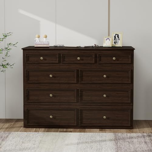 Murphy Bed Cabinet Full, Solid Wood Murphy Bed with 2 USB & 2 Charging Ports, Large Storage Drawer for Home Office or Small Space