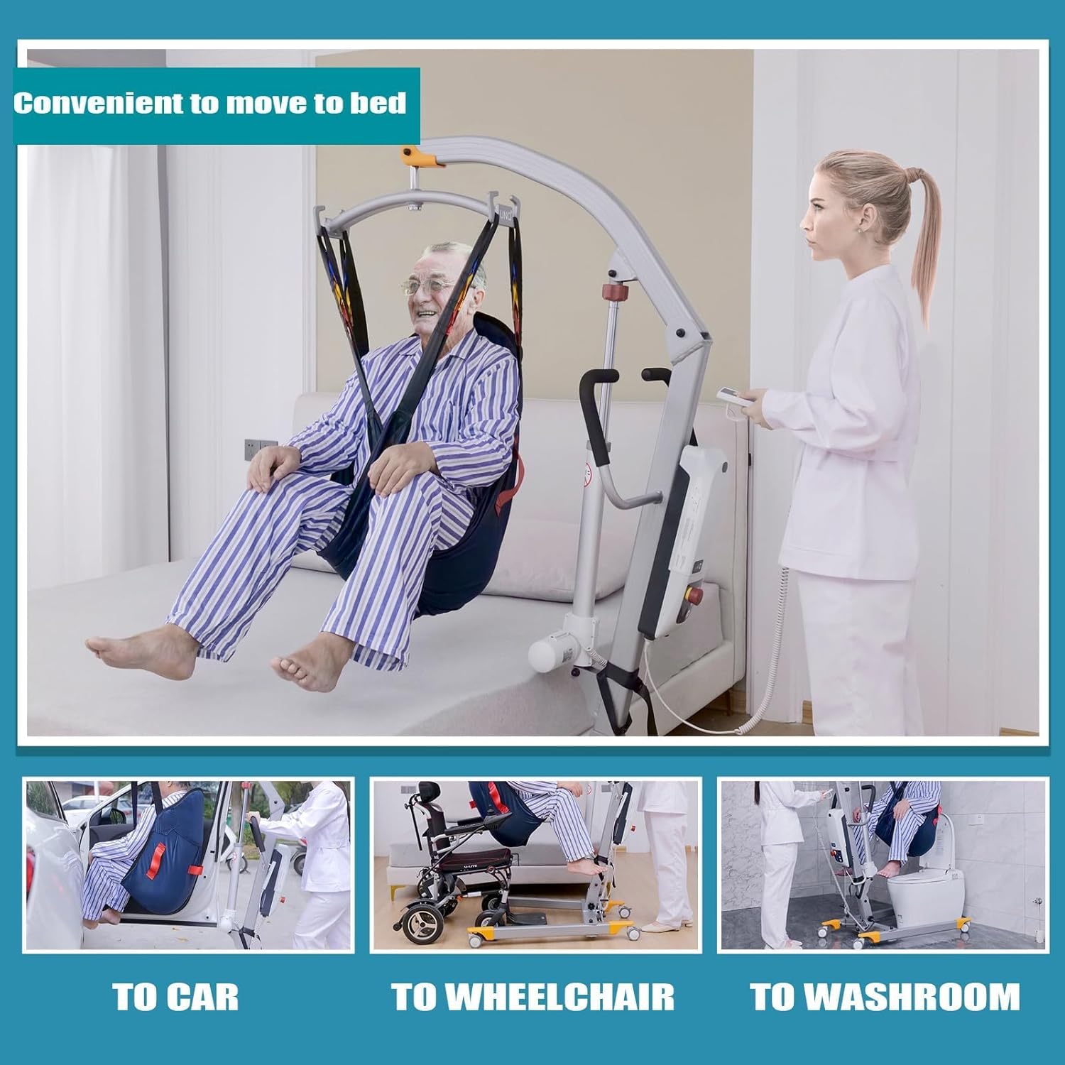 Electric Patient Lift - Premium Aluminum Folding Electric Hoyer-Lift for Home