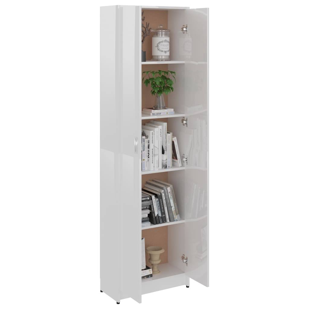 vidaXL Hallway Wardrobe High Gloss White 21.7x22x9.8x22x74.4x22 Chipboard