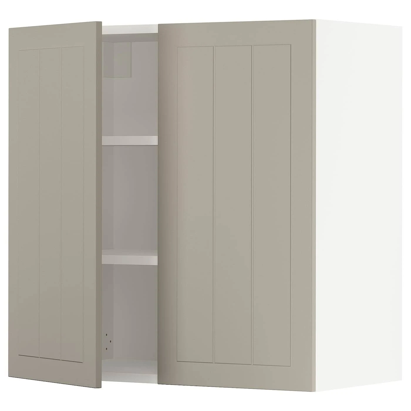 IKEA - SEKTION Wall Cabinet with 2 Doors, white/Stensund Beige, 30x15x30 29407527