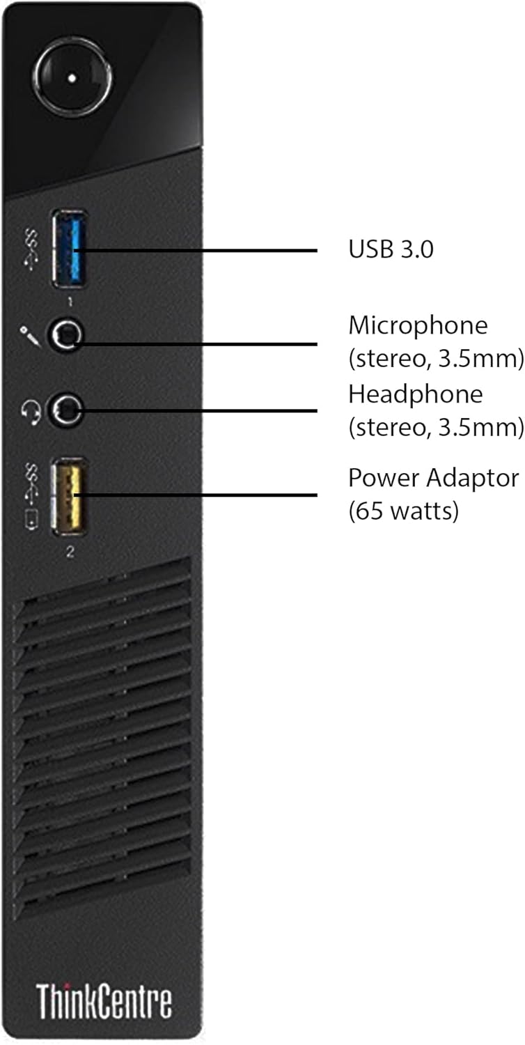 Lenovo ThinkCentre M73 Tiny Intel Core i3 4th Gen 2.9GHz Desktop, 8GB RAM, 256GB SSD, MTG New 22 Inch LED Monitor, RGB Speaker and Keyboard Mouse