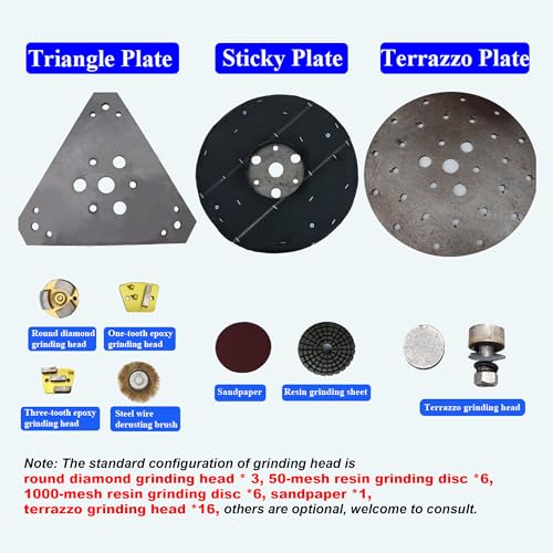 BREVELTION Cement Ground Grinder Grinding Concrete Epoxy Floor Paint and Cement Floor Polishing Dust-free Grinder 220V