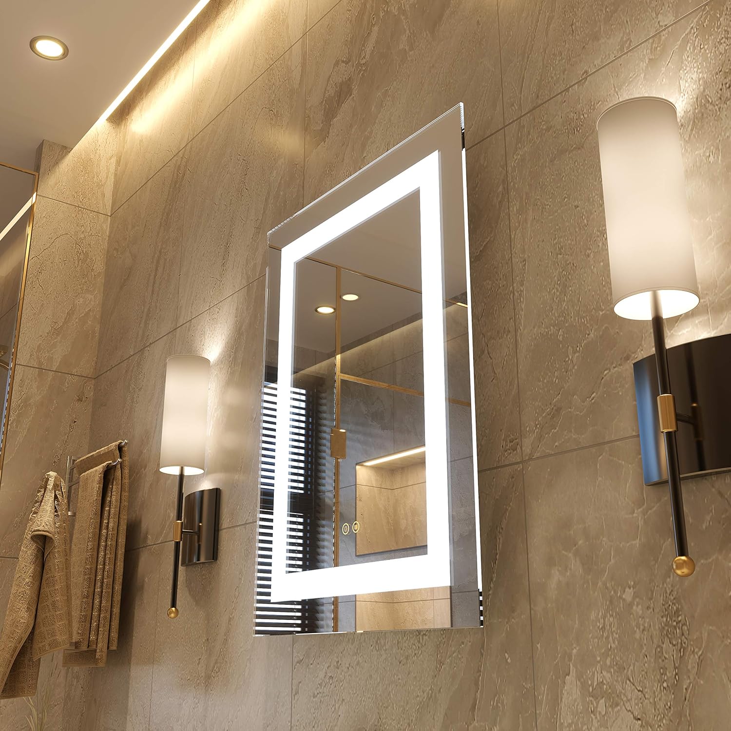 Petus PetusHouse 20 X 28 Inch LED Lighted Bathroom Mirrors