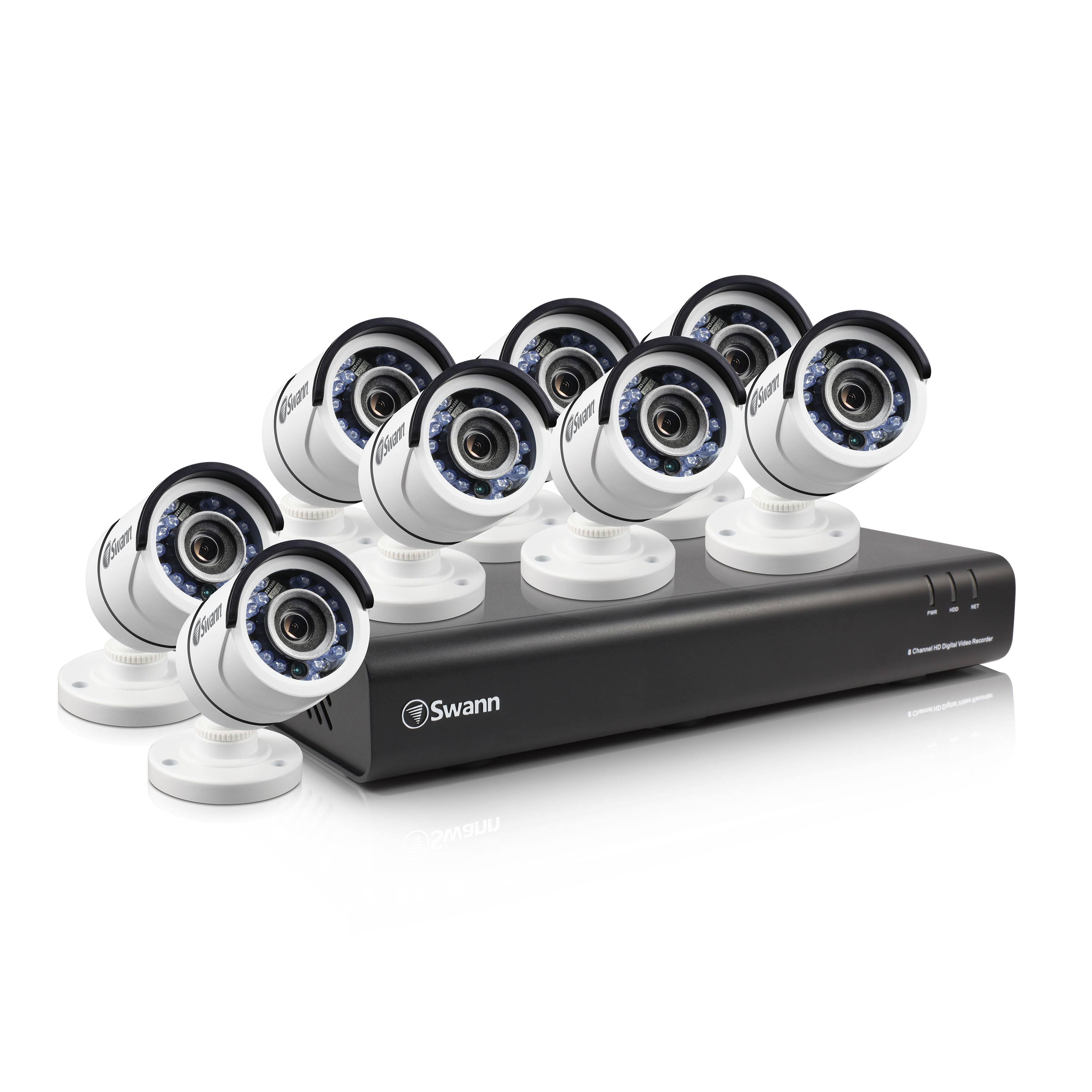 Swann Swdvk-845008-us 8-Channel 1080p DVR with 8 Pro-t855 Cameras
