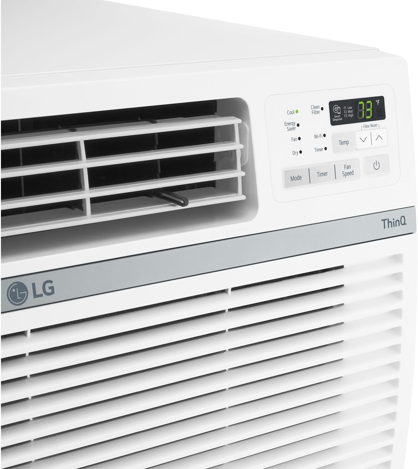 LG 24,500 BTU Smart Window Air Conditioner, 230/208V, Cools Room up to 1560 Sq. Ft. for Bedrooms, Living Room, Apartments, with Remote, 3 Fan Speeds