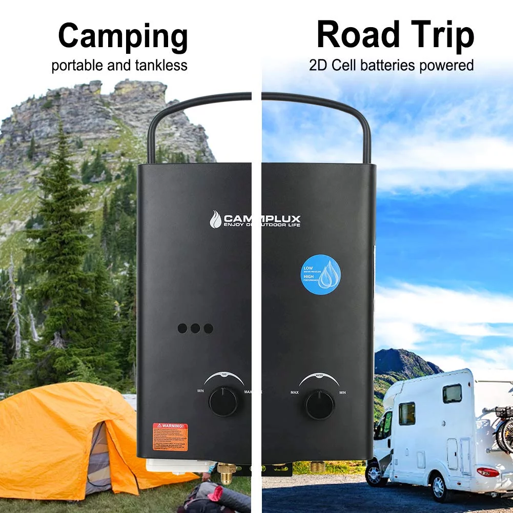 Camplux AY132B  Outdoor Propane Portable Tankless Water Heater with Portable Handle