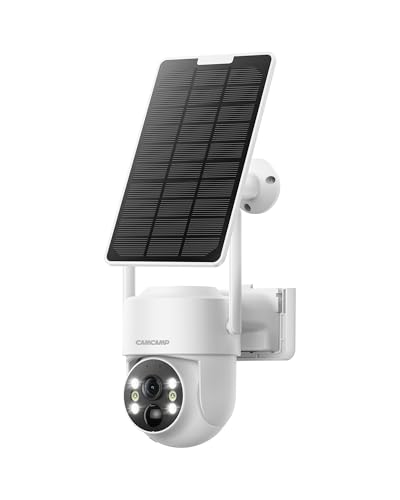CAMCAMP Solar Security Cameras Wireless Outdoor with 10" Monitor, 10CH NVR 2K Solar Home Security Camera System with 360° Color Night Vision