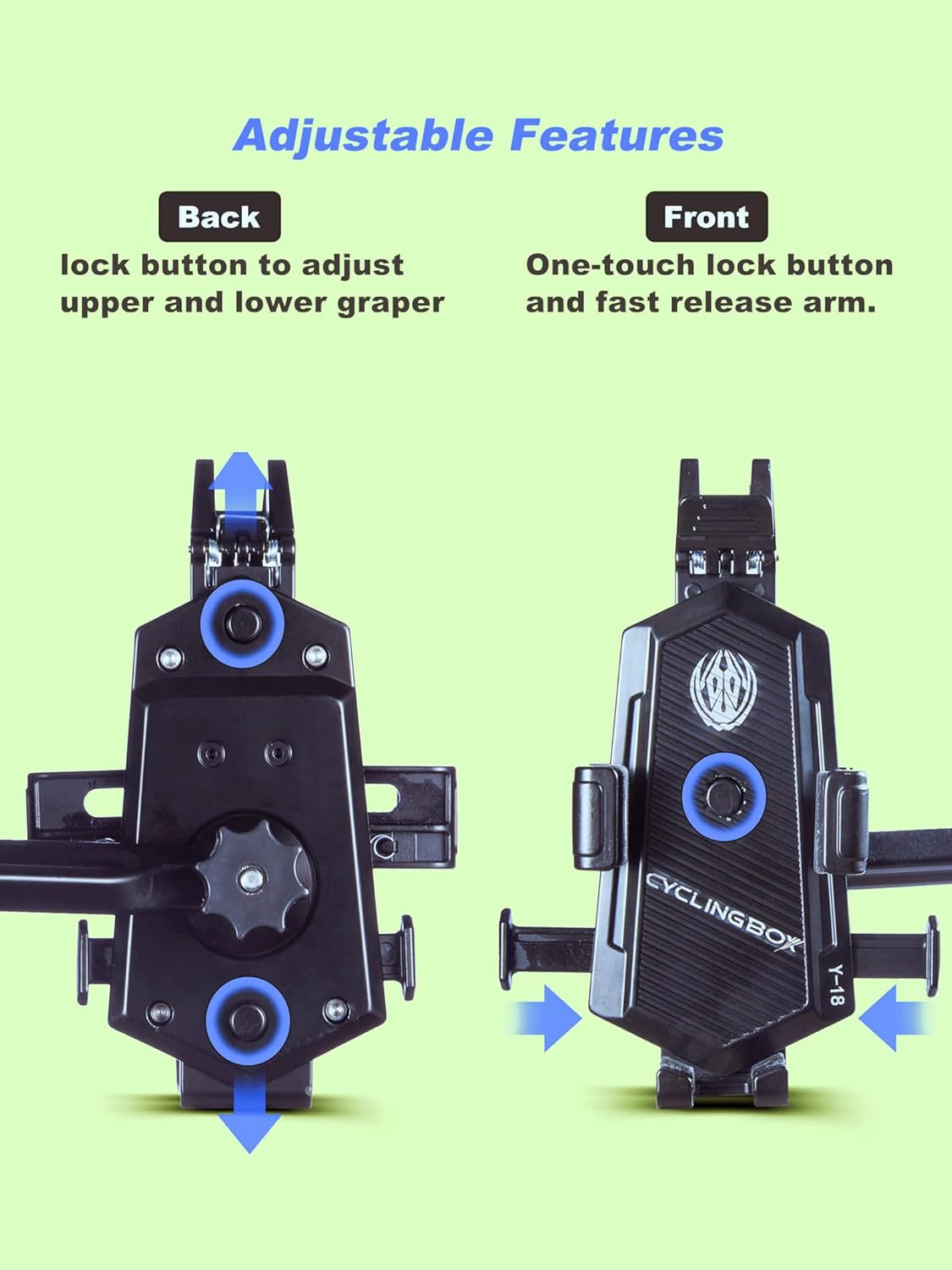 ZIDIYORUO UTV Phone Mount, Aluminium&nbsp;Alloy&nbsp;Cell Phone Holder for UTV/ATV/SXS, Compatible with 1.75"-2" Roll Bar Roll Cage