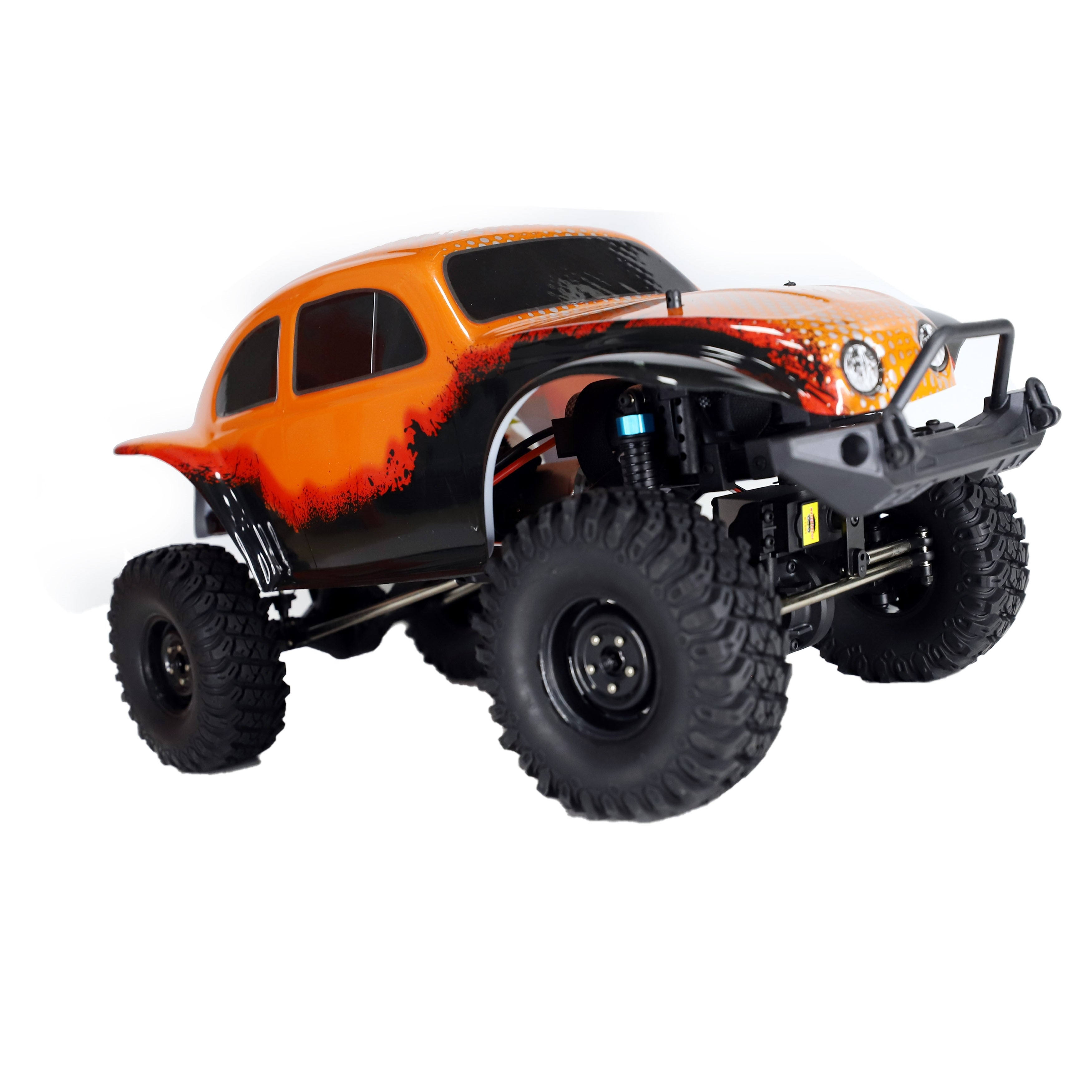 Aleko Rccar15-ap Rock Crawler Off-Road 4WD Electric Powered RC Car - 1:10 Scale - Orange