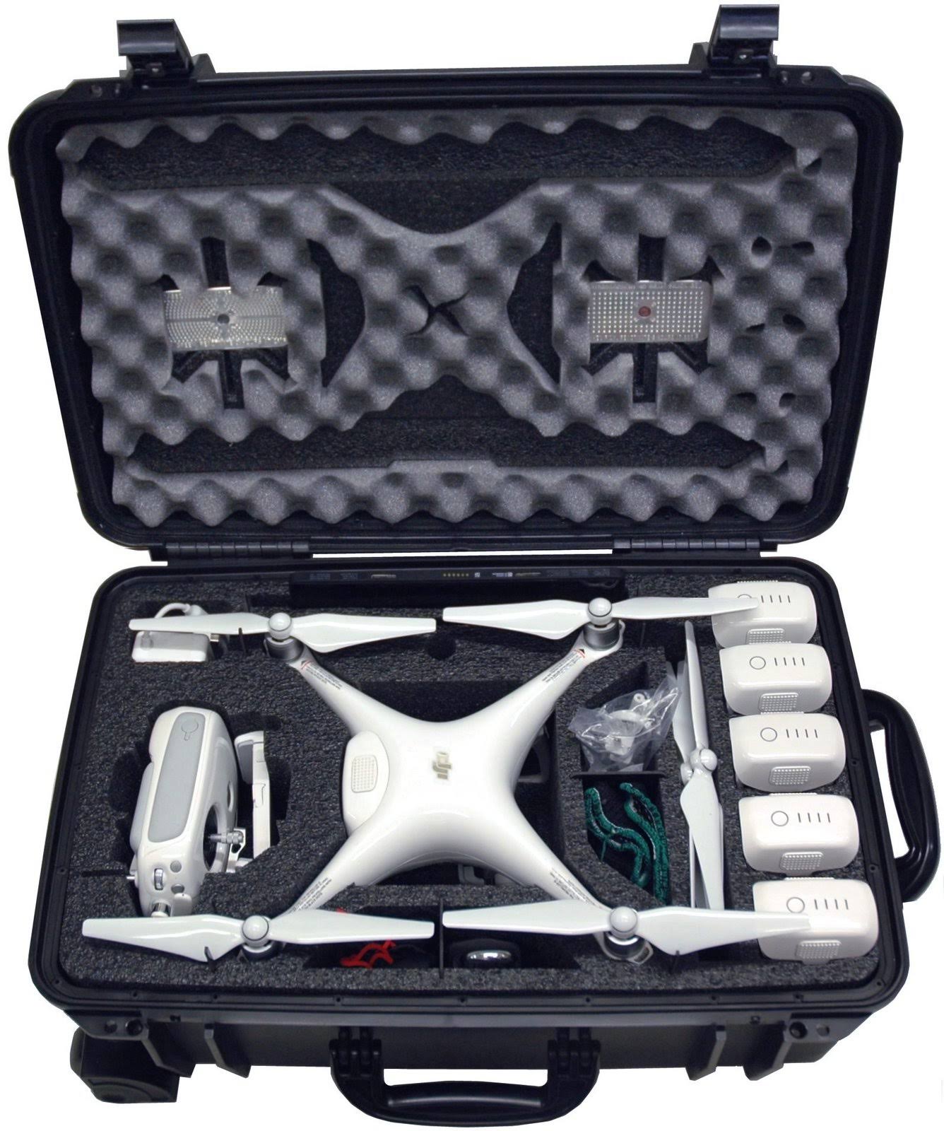 Case Club Waterproof DJI Phantom 4 Drone Wheeled Case with Silica Gel