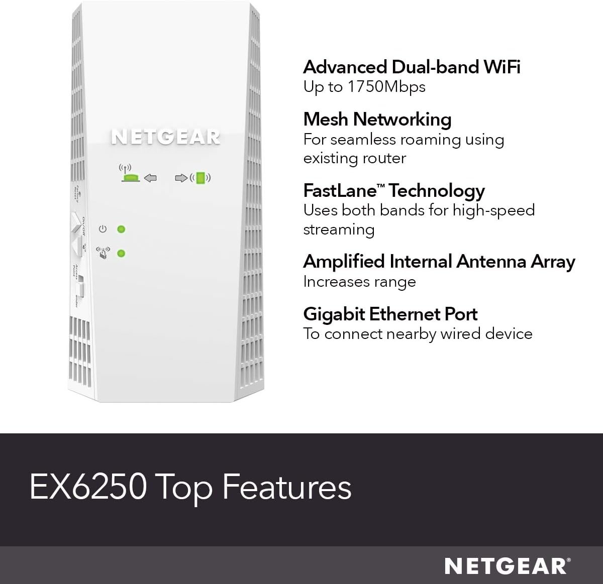 NETGEAR WiFi Mesh Range Extender EX6250