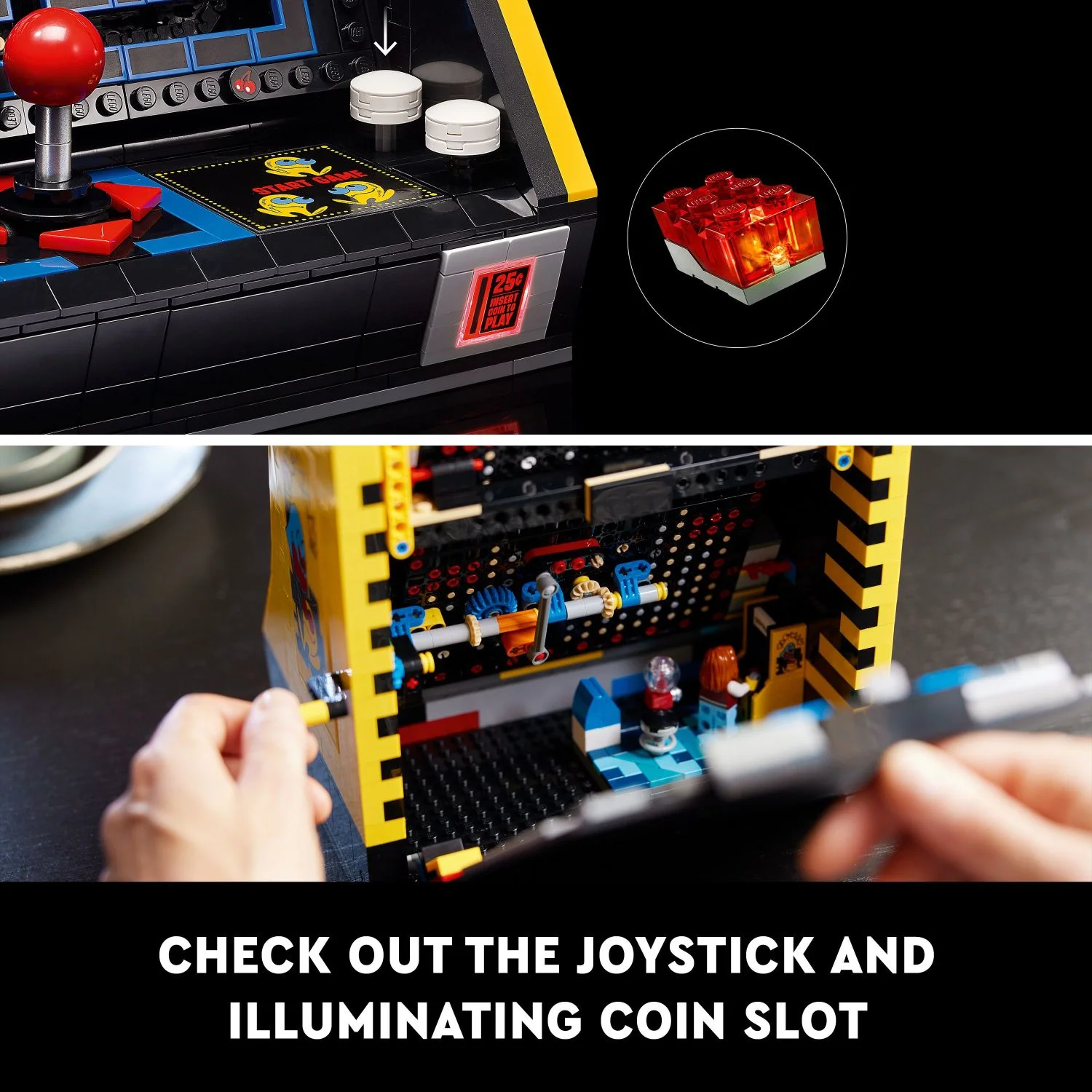 LEGO Icons PAC-MAN Arcade Building Kit, Buildable Model of a Classic Video Game