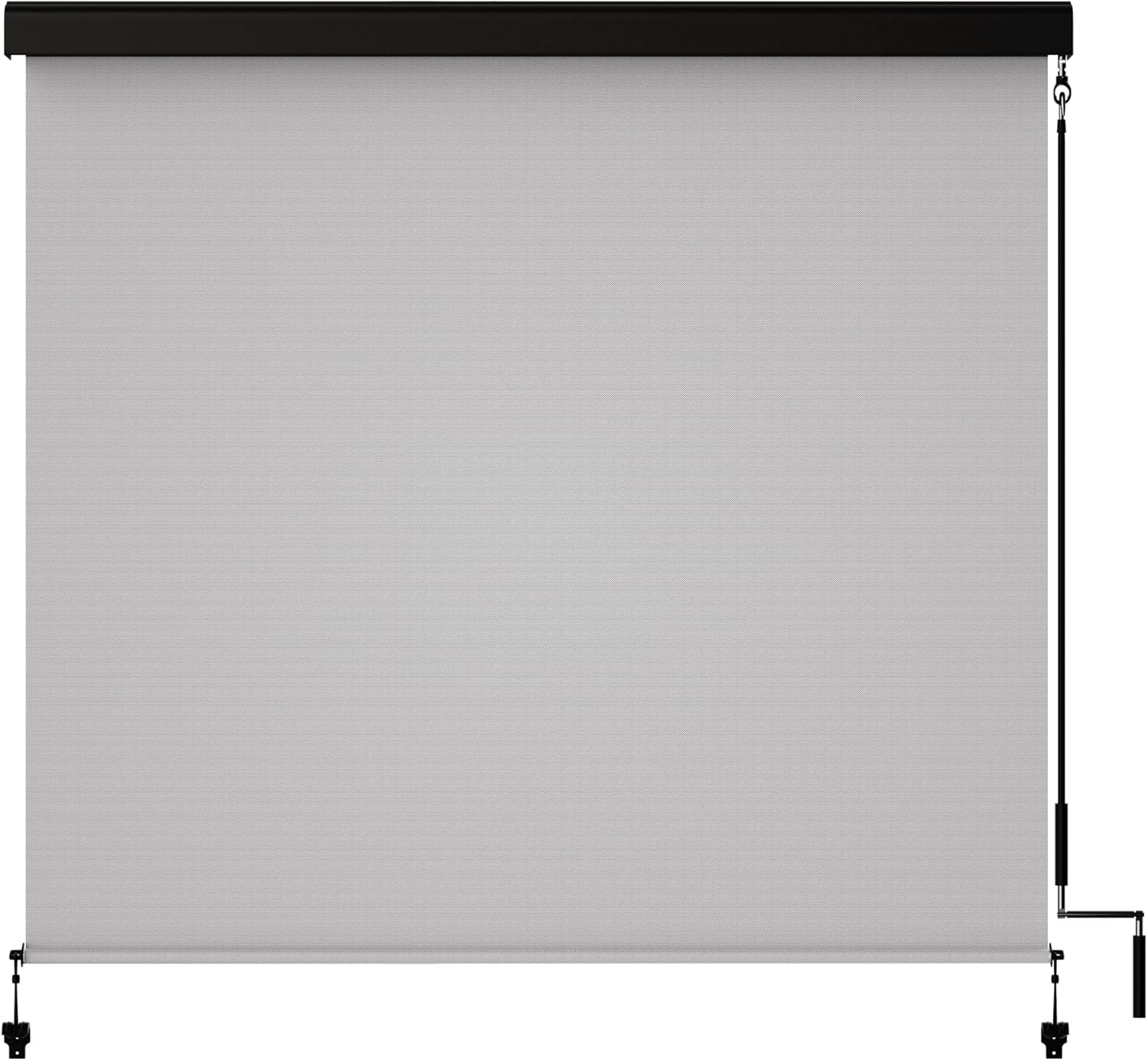 Outdoor Roller Shades for Patio with Valance, New Material Outdoor Blinds with 95% UV Blockout