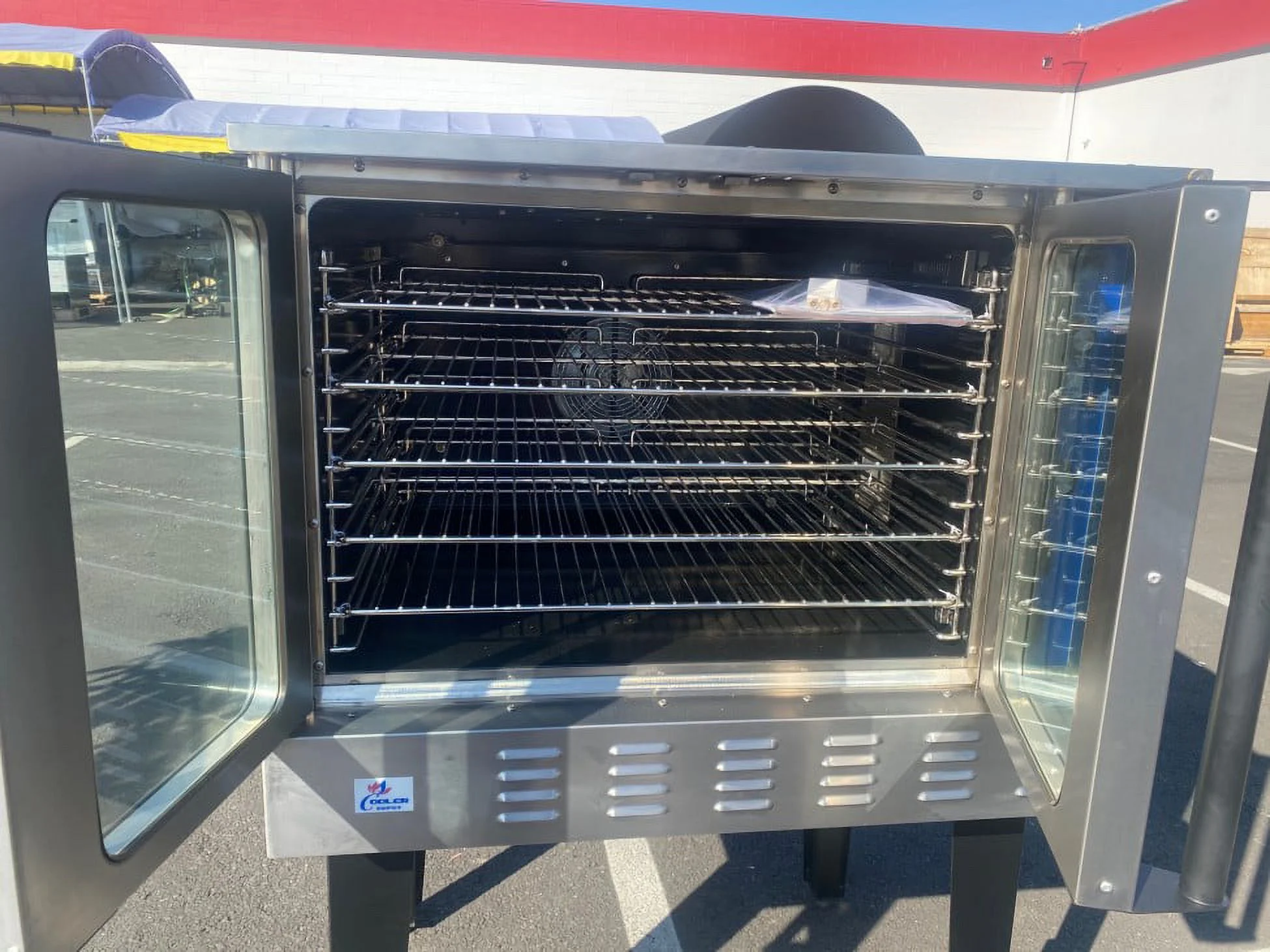 Commercial Convection Oven, Natural Gas or Propane, Single Deck, Four Legs, Restaurant Kitchen Bakery TC-COG-1
