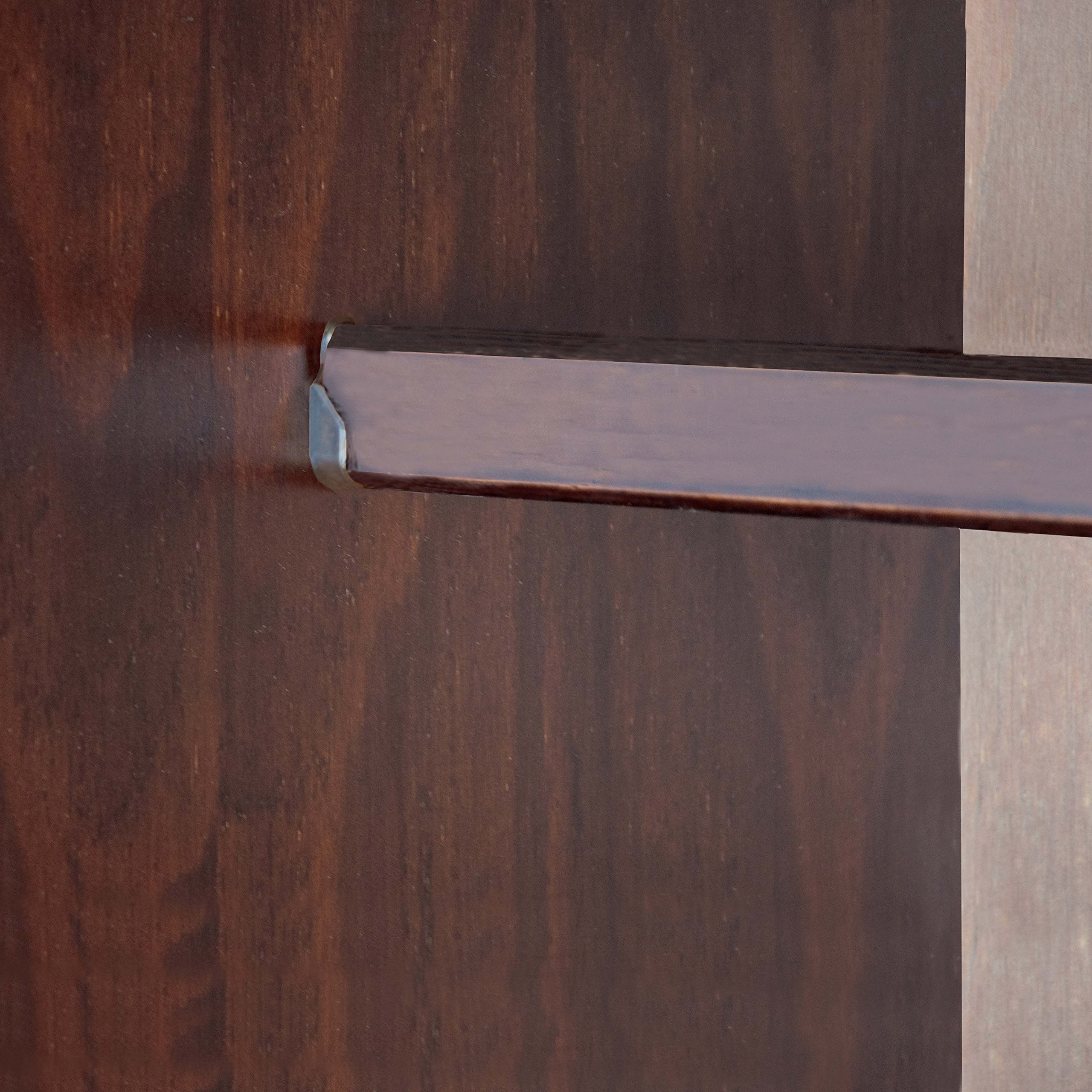 【Furniture】100% Solid Wood Grand Wardrobe/Armoire, 46" x72"x21", with 4 Shelves, 1 Clothing Rod, 2 Drawers, 1 Lock