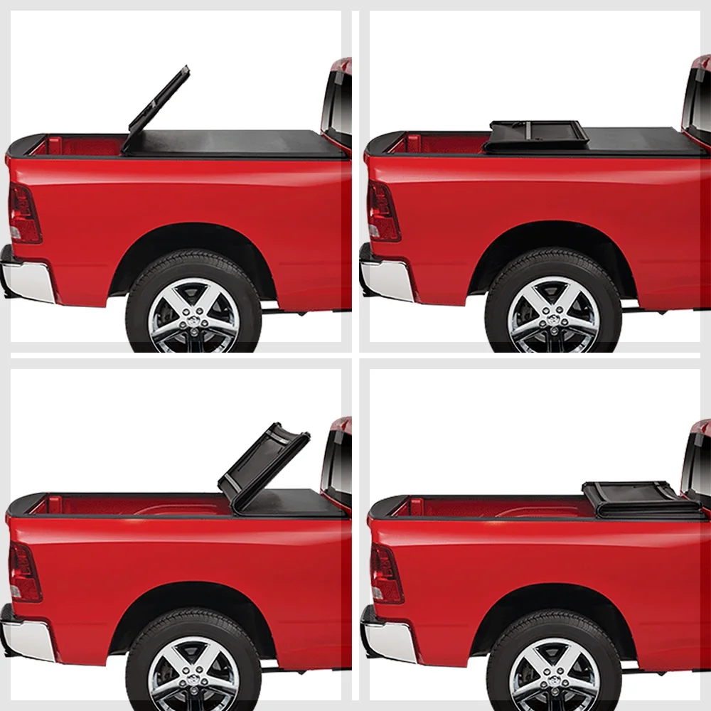 Short Bed Tonneau Cover 6Ft Soft Top Tri-Fold Fleetside for 05-15 Toyota Tacoma