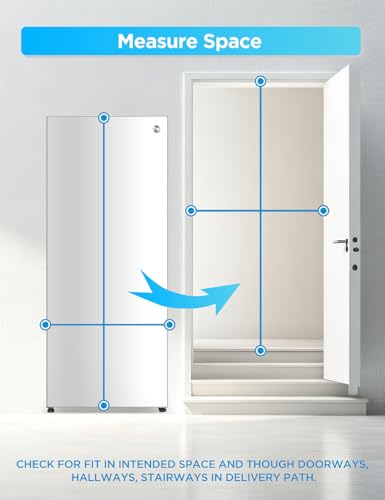 Commercial Cool 11.1 Cu. Ft. Convertible Freezer Refrigerator, Upright Fridge with Glass Shelves, Reversible Door, ENERGY STAR rated, Auto Defrost
