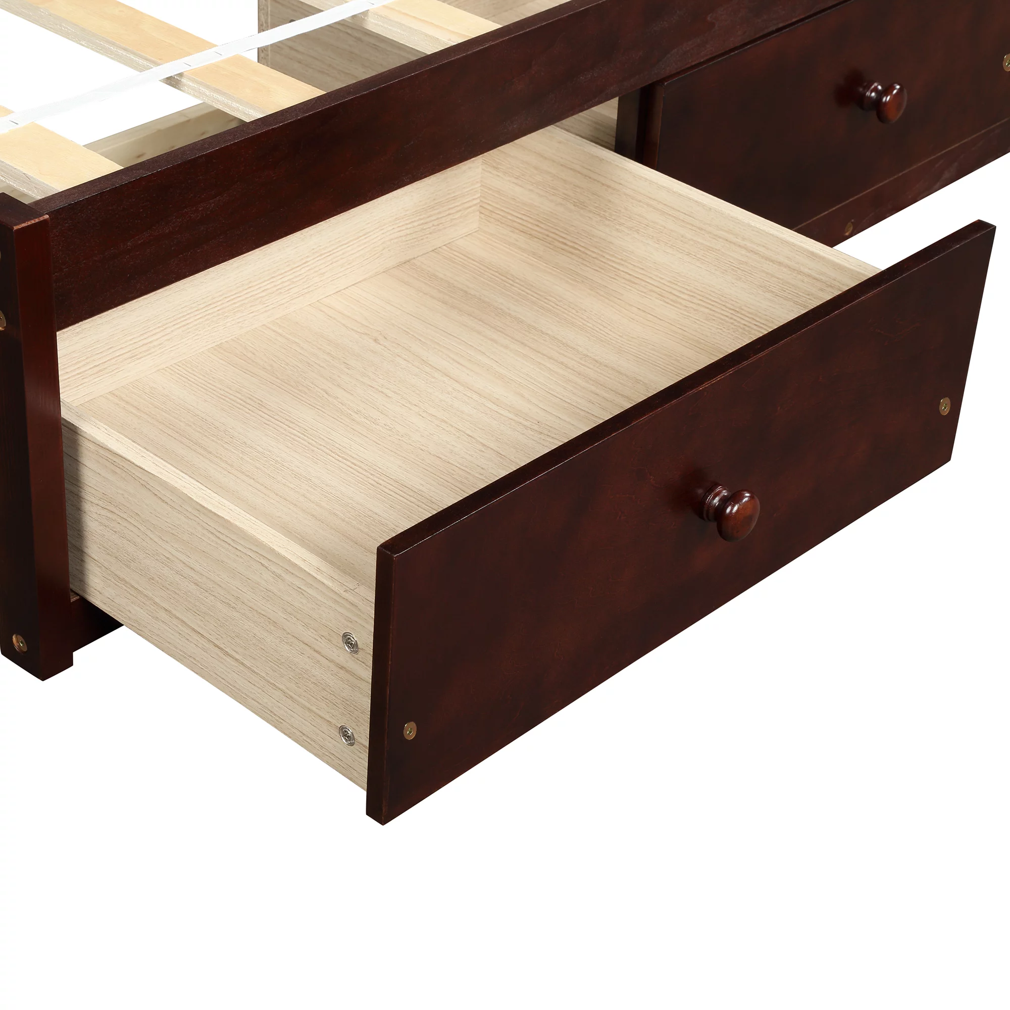 Nestfair Cherry Twin Size Platform Storage Bed with 3-Drawers
