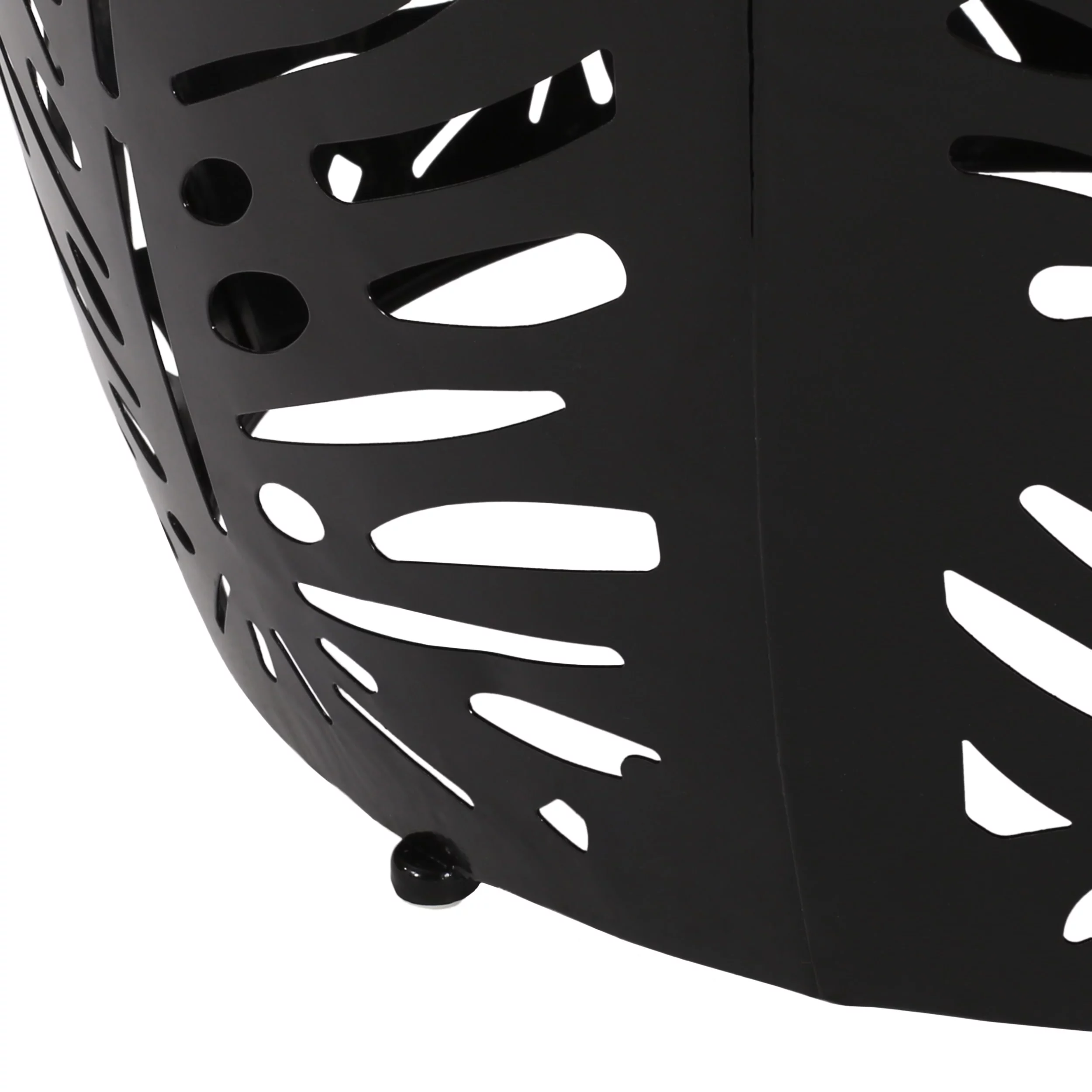 Lindsey Metal Outdoor Side Tables, Set of 2, Black