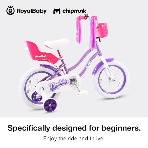 Chipmunk Kids Bike Toddlers 12 14 16 18 Inch Wheel Bicycle Beginners Boys Girls Ages 3-11 Years, Multiple Color Options