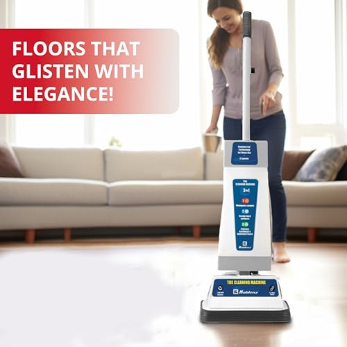 Koblenz Floor Shampooer and Polisher, Hard Floor Cleaner, Carpet Cleaning Machine with Scrubbing Brushes, Polishing Pads, and Carpet Shampoo