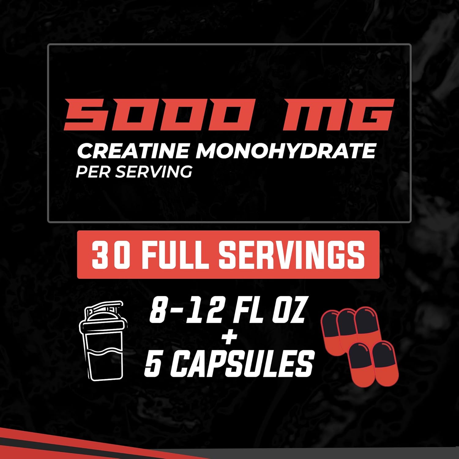 Huge Supplements Creatine Monohydrate Pills, 5g Per Serving, Clinically Dosed to Support Lean Muscle Growth, Recovery & Performance