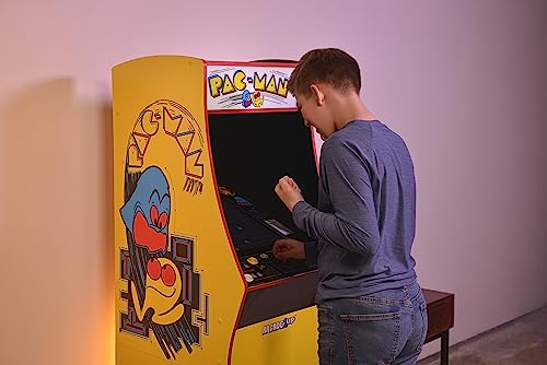Arcade1Up PAC-MAN Deluxe Arcade Machine, built for your home, with 5-foot-tall full-size stand-up cabinet, 14 classic games, and 17-inch screen