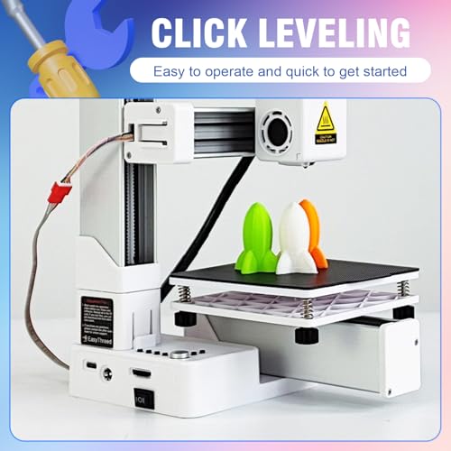 K10 Small Entry Level Portable 3D Printer - Compact FDM 3D Printer with Removable Build Plate, 100x100x100mm Build Volume
