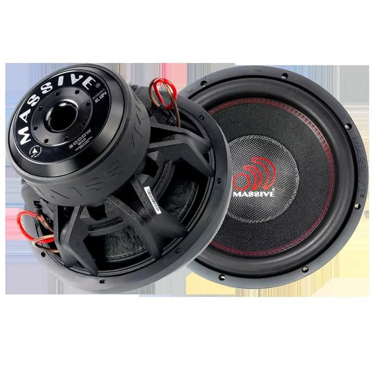 Massive Audio 12 Inch 4000 Watt Subwoofer Dual 4 Ohm Mega HIPPOXL124 New - Curated Treasures Market