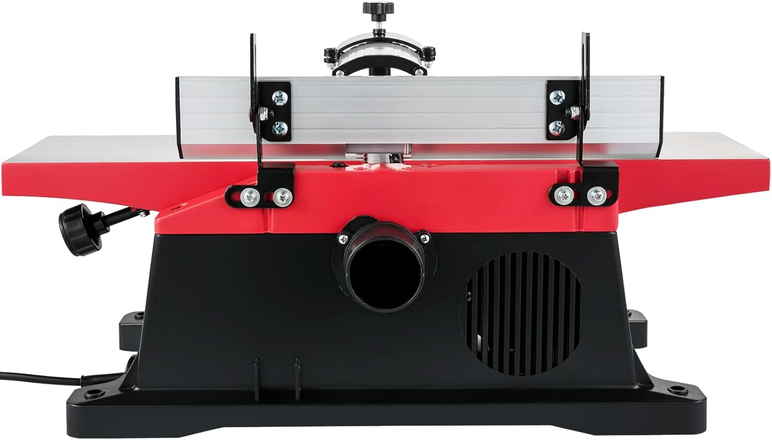 VEVOR Benchtop Jointer, 6in 1650W Electric Wood Planner, 12000rpm 8amp Copper Motor, Precise Cutterhead with 2 Push Blocks Fence Depth Scale