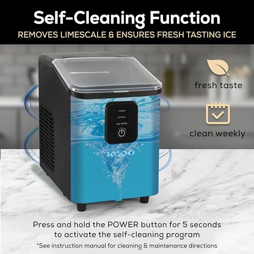 Igloo Electric Countertop Ice Maker Machine - Automatic and Portable - 33 Pounds in 24 Hours - Icecube Maker - Plastic Scoop and Basket