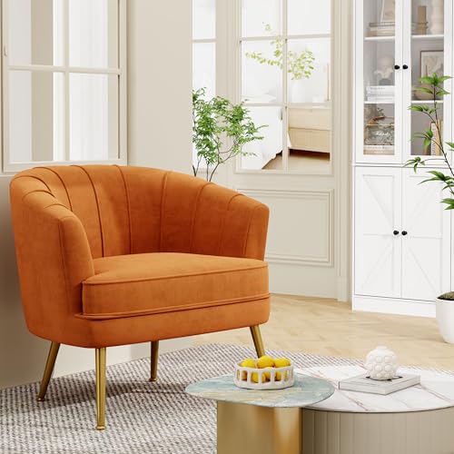 Andeworld Velvet Accent Chair, Upholstered Modern Single Sofa Side Chair