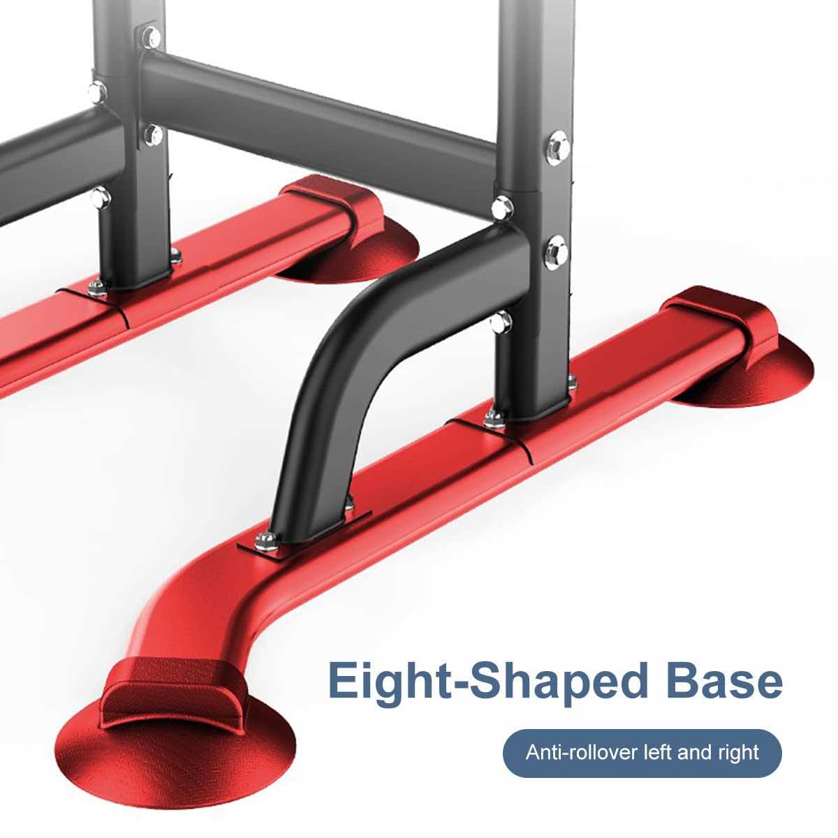 Bounabay Power Tower Dip Station Pull Up Bar for Home Adjustable Height Multifunctional Home Strength Training Fitness Exercise Equipment