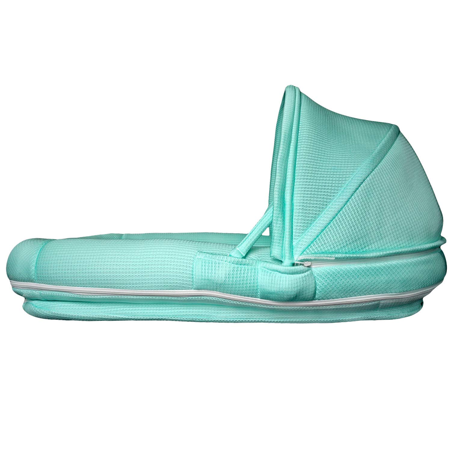 CubbyCove Classic – The Truly Breathable Baby Lounger | Portable Nest w/Canopy | Super Soft for Newborn Resting & Playing | Baby Shower Gift