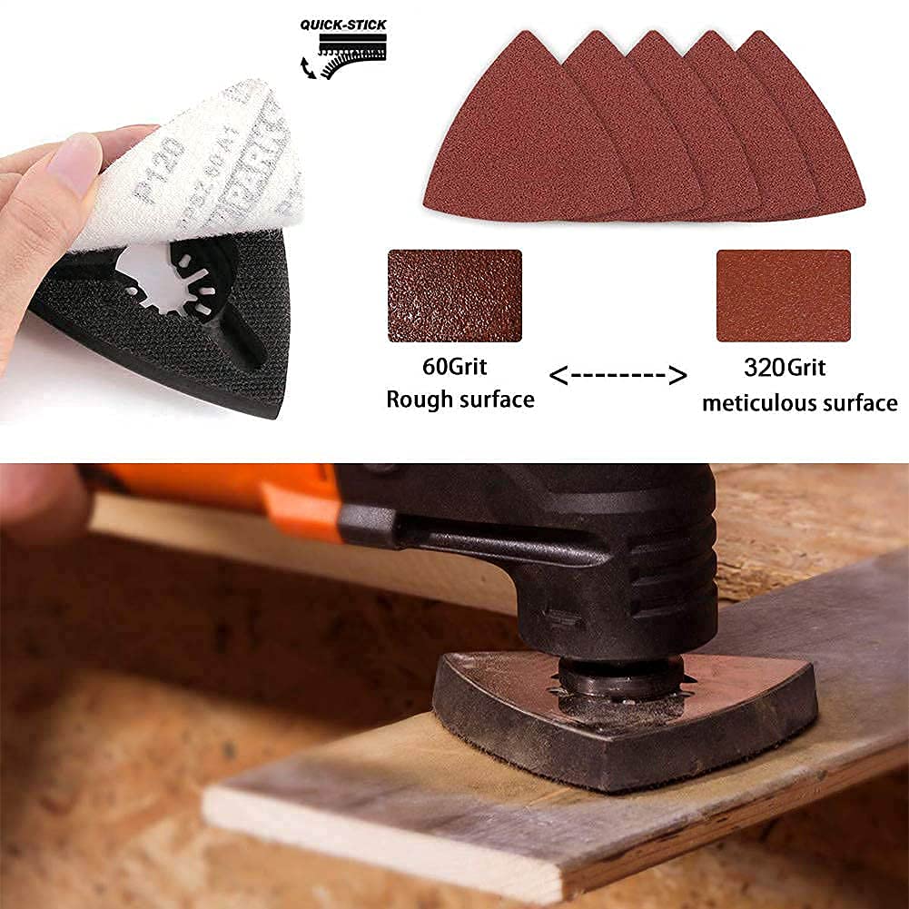 72 Pcs Oscillating Tool Blades Assorted Universal Carbide Multitool Blade Quick Release Oscillating Saw Blades Accessories Kit to Cut Metal Wood