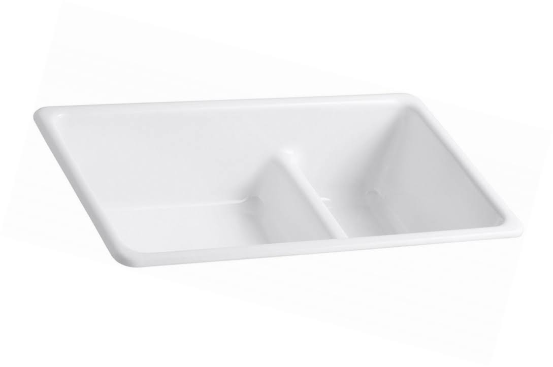 Kohler K-6625-0 Iron/Tones Kitchen Sink White