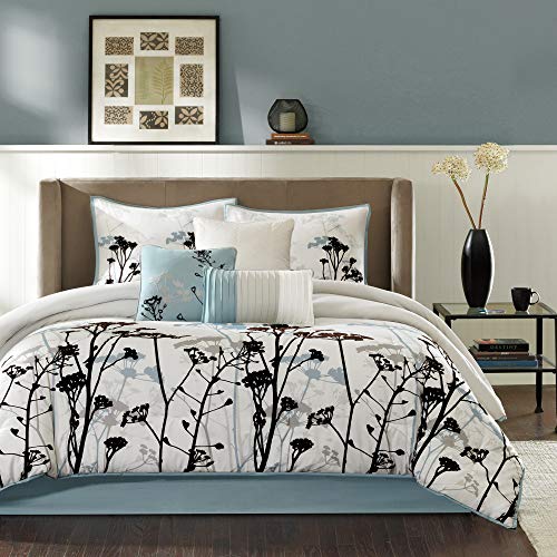Madison Park Quincy Cozy Comforter Nature Scenery Design - All Season Bedding, Matching Bed Skirt, Decorative Pillows, Quincy