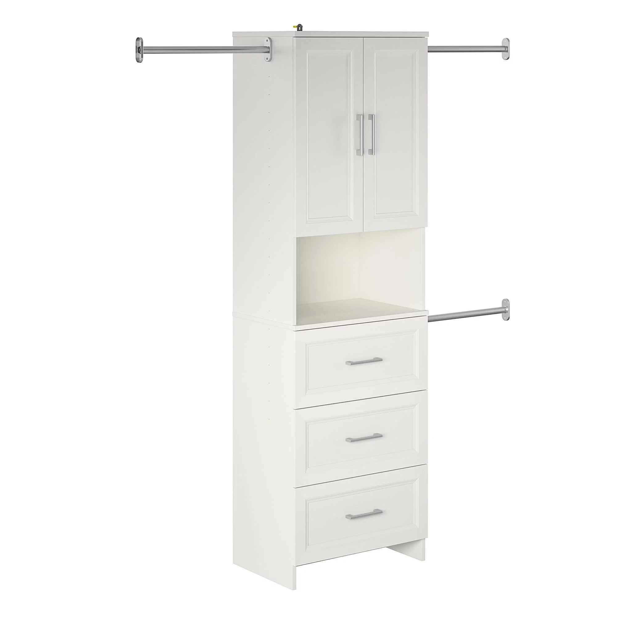 Systembuild Evolution Evone 3 Drawer Closet Storage, White