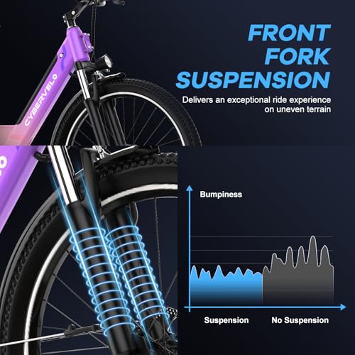 1000 Peak Electric Bike for Adults,up 80 Miles Removable Battery Ebike, 26" Electric E Bike with 7-Speed