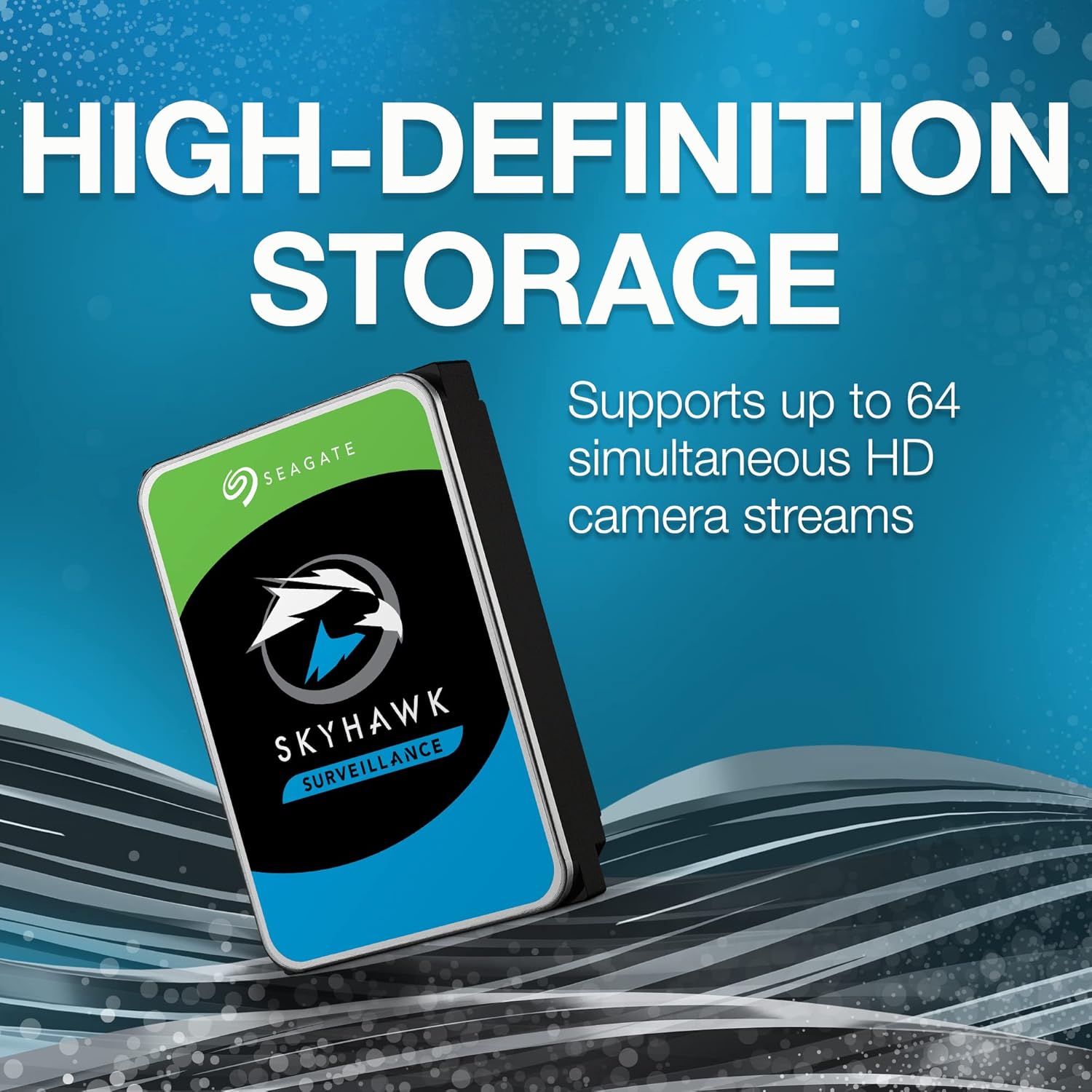 Seagate Skyhawk 8TB Surveillance Hard SATA 6Gb/s 256MB Cache 3.5-Inch Internal Drive-Frustration Free Packaging (ST8000VX0022)