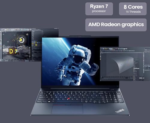 Lenovo ThinkPad E16 Business Laptop (16" FHD+ Display, AMD Ryzen 7 7730U (> Intel i7-1255U), 16GB RAM, 512GB SSD) Fingerprint, Backlit, FHD Webcam