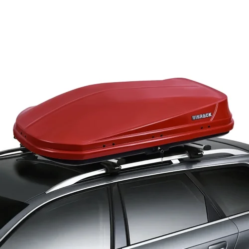 Hard Shell Roof Cargo Carrier with Security Keys, Roof Box, Cargo Box, 62 (L) x 31 (W) x 15(H) Inches, 14 Cubic Feet (Tool-Free Install), RED