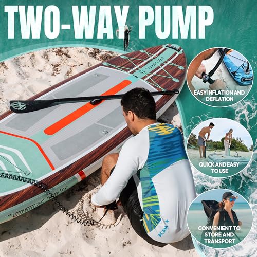 11'6"x35" Inflatable Paddle Board, 450lbs Extra Wide Stand Up Paddleboard for Adults with Premium SUP Accessories Kit & Backpack