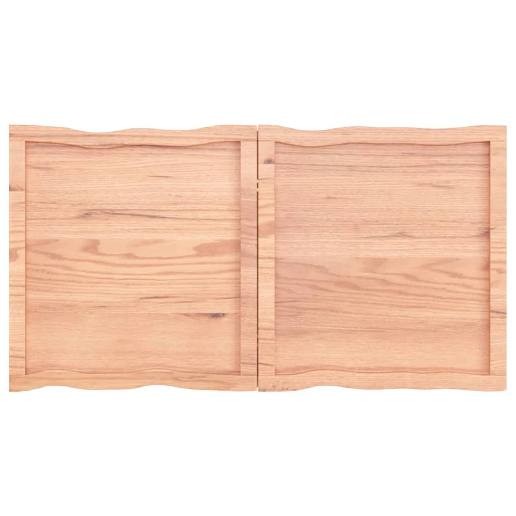 Table Top Light Brown 47.2"x23.6"x(0.8"-1.6") Treated Solid Wood Live Edge