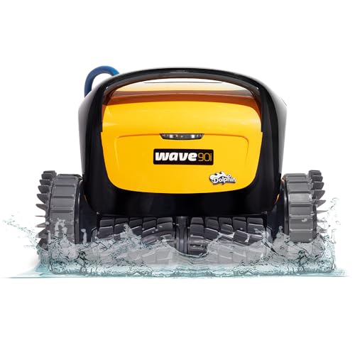 Dolphin W20 Automatic Robotic Pool Vacuum Cleaner Includes Remote Control and Caddy, Floor Cleaning Only