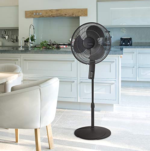 Lasko Oscillating Adjustable Pedestal Stand Fan with Timer, Thermostat and Remote for Indoor, Bedroom, Living Room, Home Office & College Dorm Use