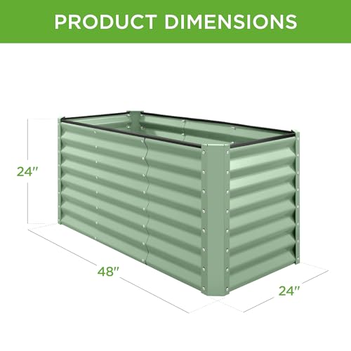 Best Choice Products 8x4x2ft Outdoor Metal Raised Garden Bed, Deep Root Planter Box for Vegetables, Flowers, Herbs